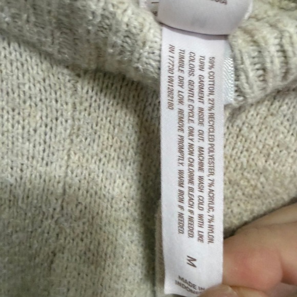 Auden Women's Oatmeal Knit Lounge Pants Drawstring Waist Wide Leg Size Medium - Picture 7 of 9